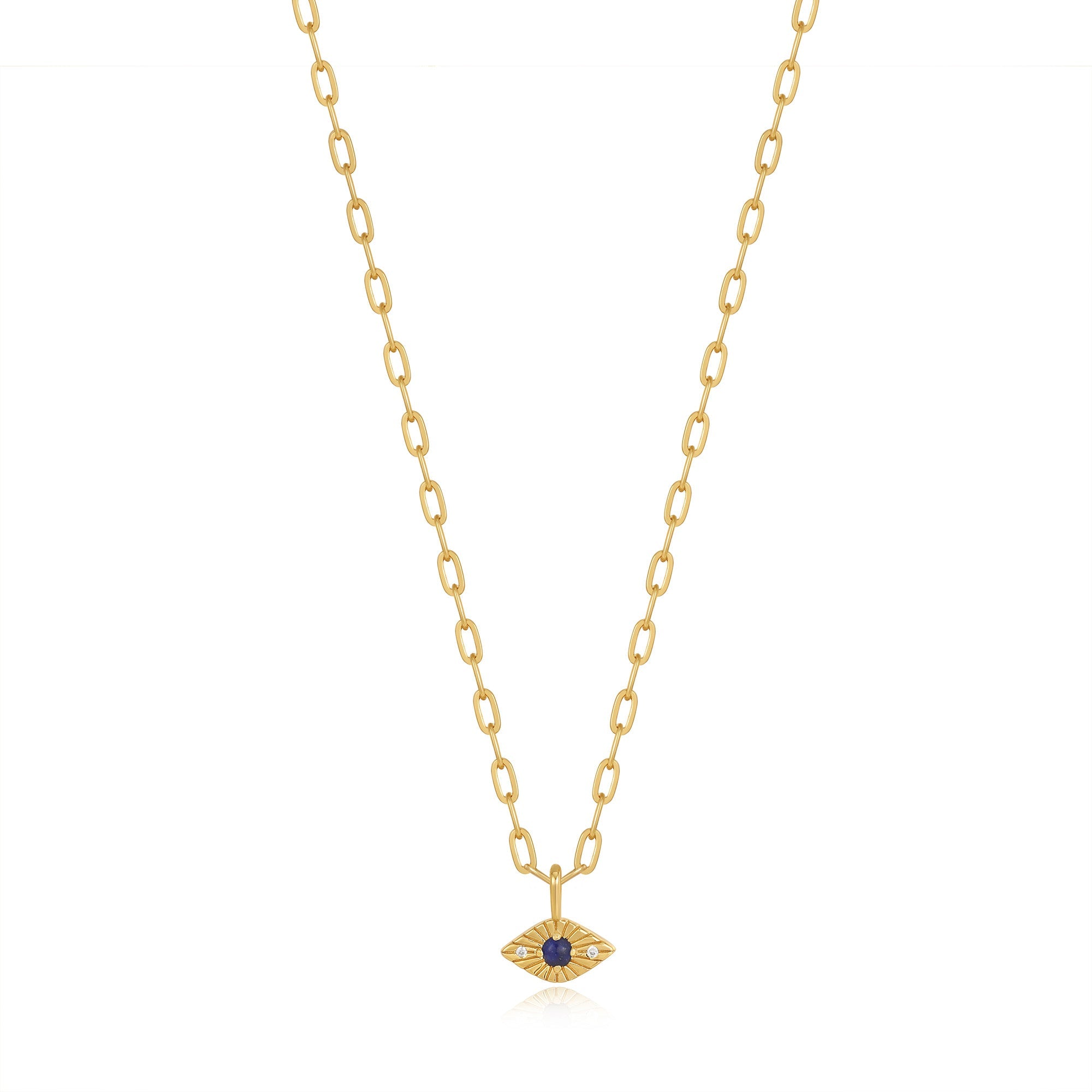 Gold Lapis Evil Eye Necklace - Ania Haie CA product image