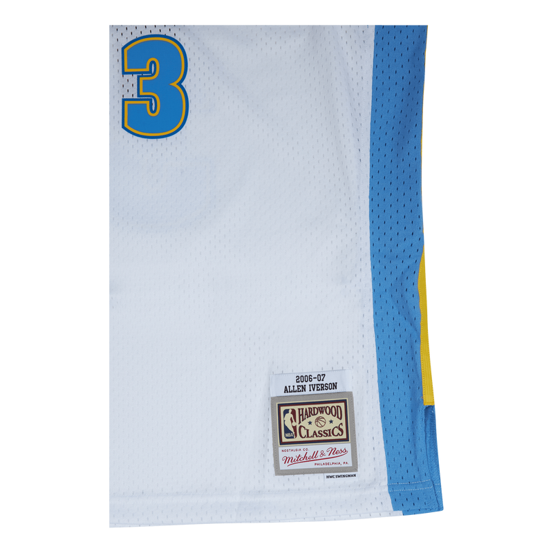 Youth Mitchell & Ness Allen Iverson White Denver Nuggets 2006-07 Hardwood Classics Swingman Jersey