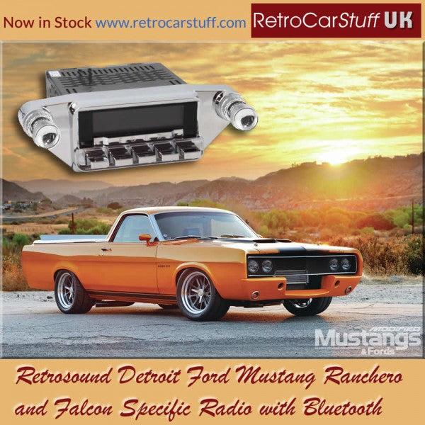 Retrosound Detroit Ford Mustang Ranchero and Falcon Specific DAB Radio with Bluetooth 1