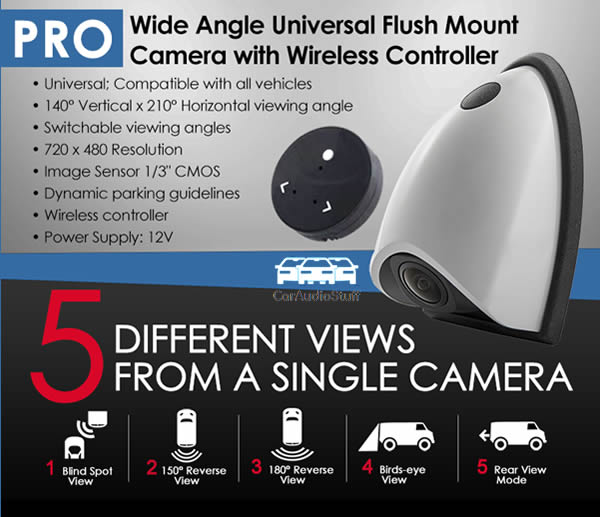 Pro Wide Angle Universal Flush Mount Camera 0