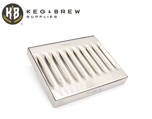 Stainless steel drip tray with SS insert no drain 5-3/8 x 3/4 x 10-3/8