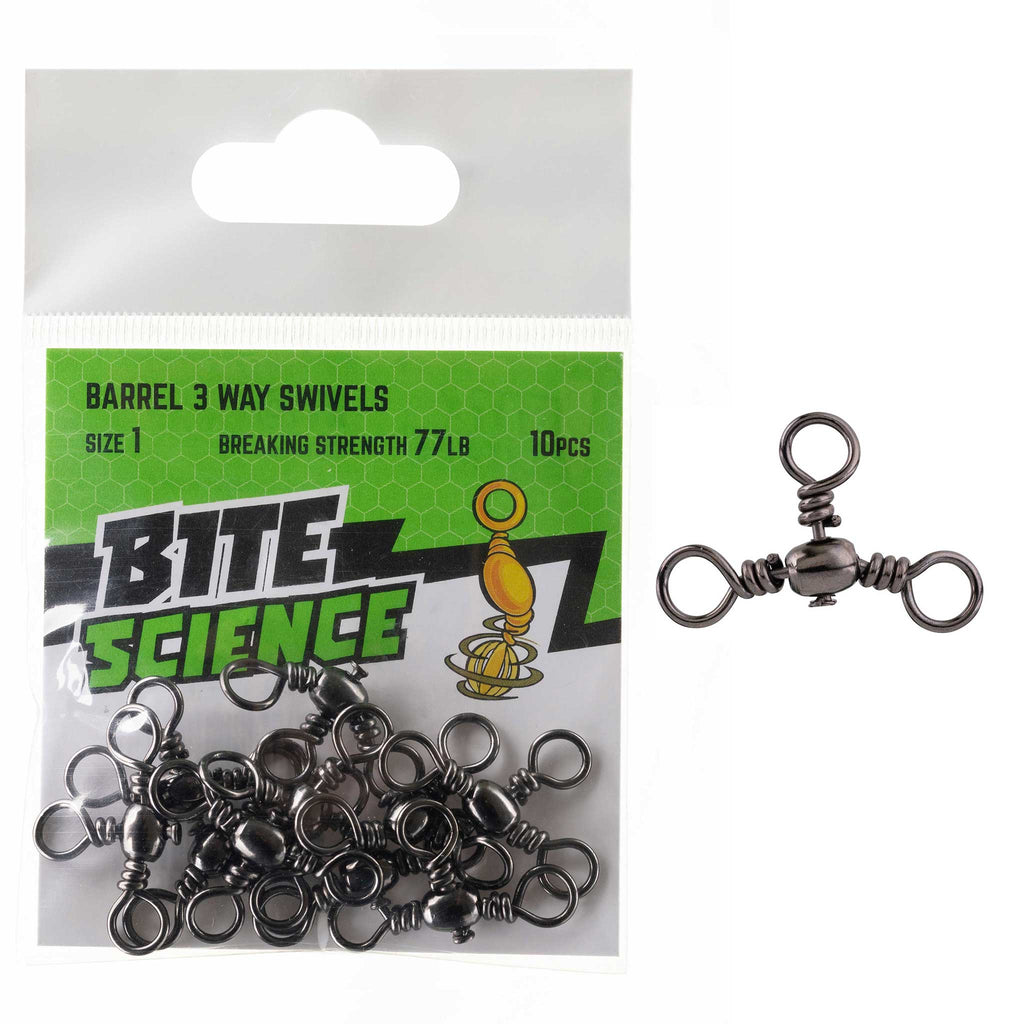 Bite Science Black Barrel Swivels  Bite Science Australia – Jarvis Walker  Brands