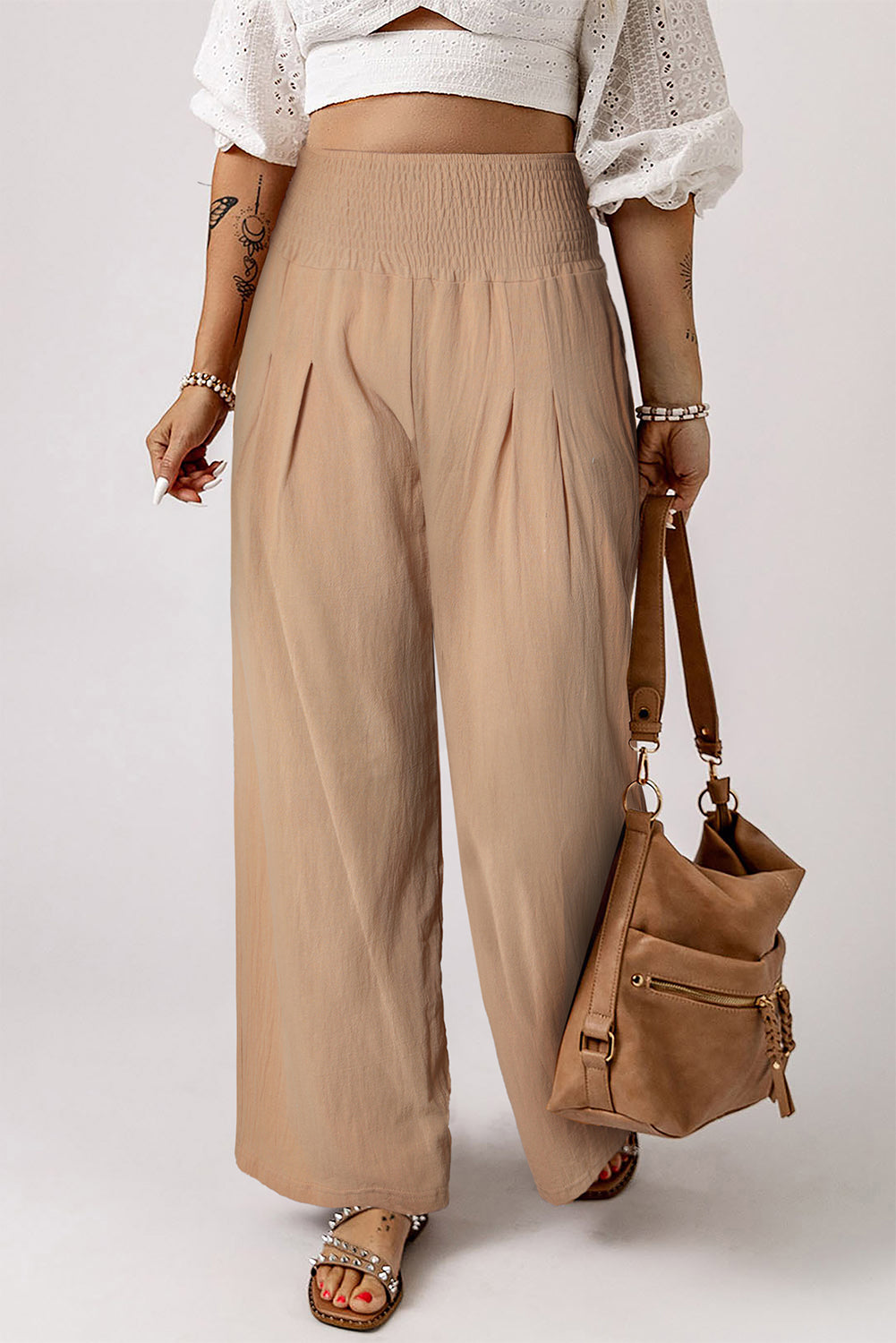 High-Waisted Velour Flare Pants