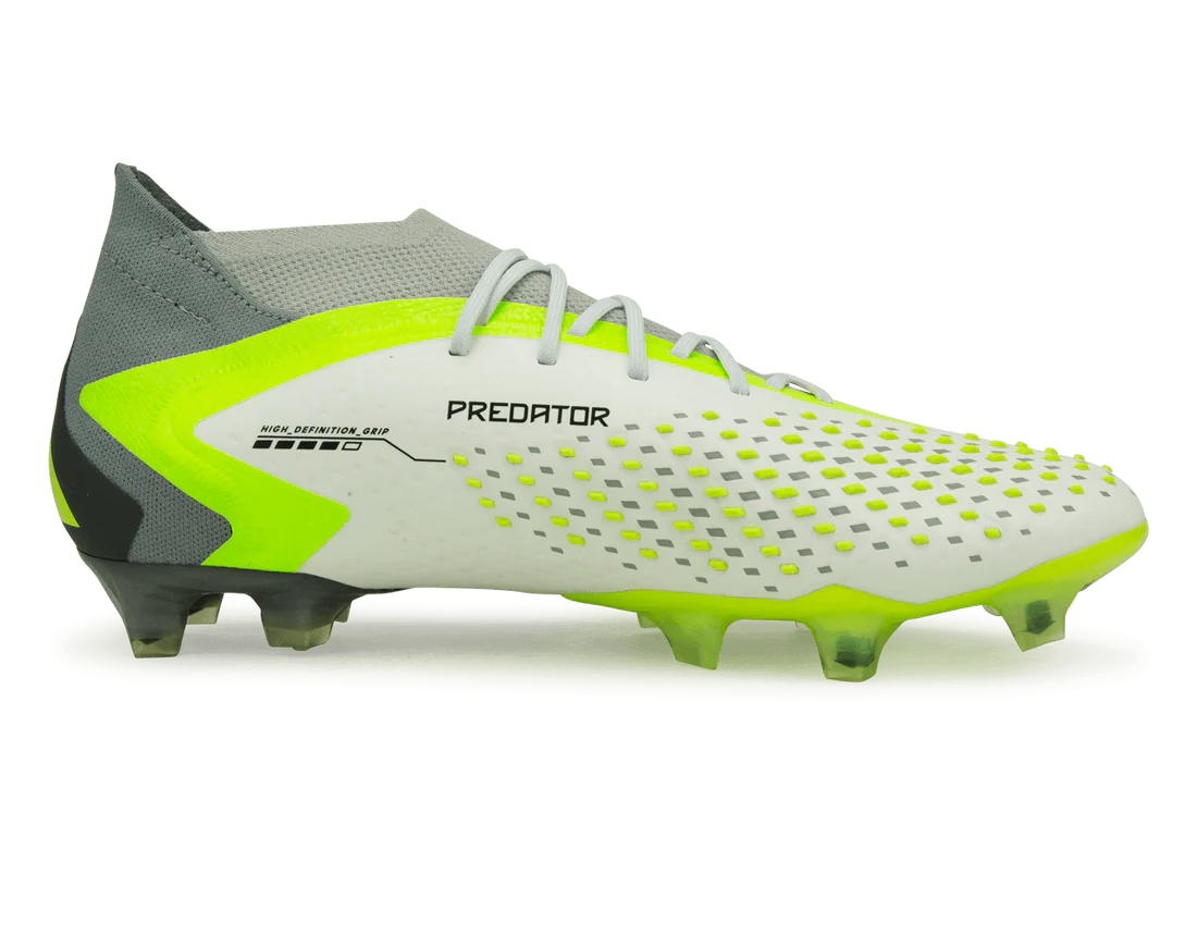 adidas mens predator accuracy 1 fg white lucid lemon side