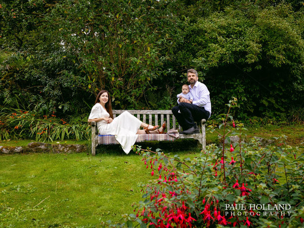 Georgie and Freddie in the garden with Eddie