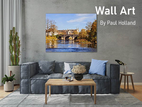 Image shows wall art in a room setting