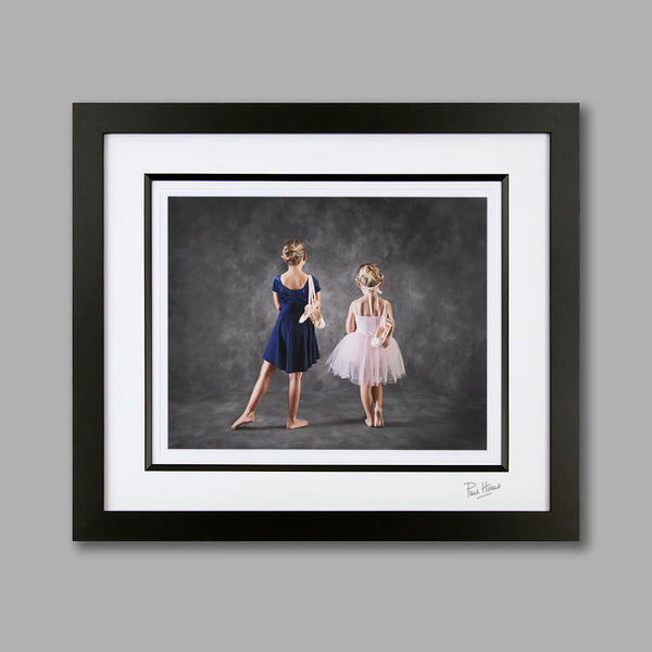 Ballet portrait in a black frame