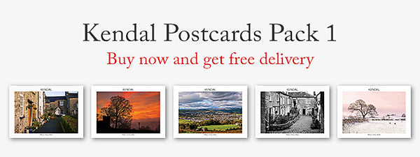 Images shows a set of five postcards