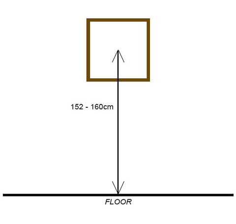 Image showing the correct height for wall art