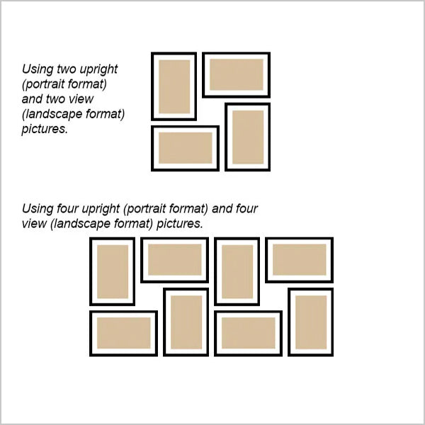 Image showing examples of symmetrically shaped photo layouts