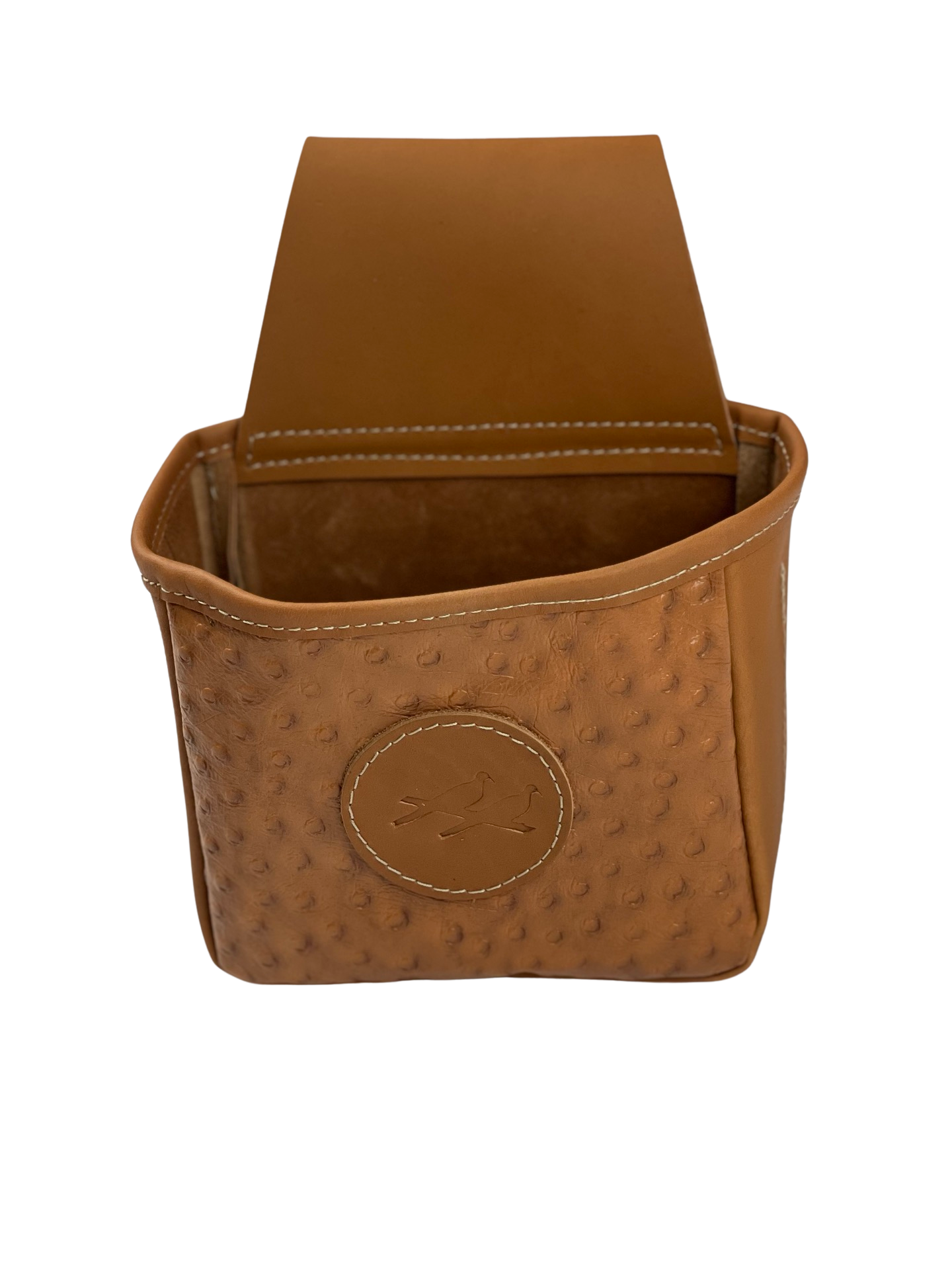 Leather Wash Bag in Ostrich