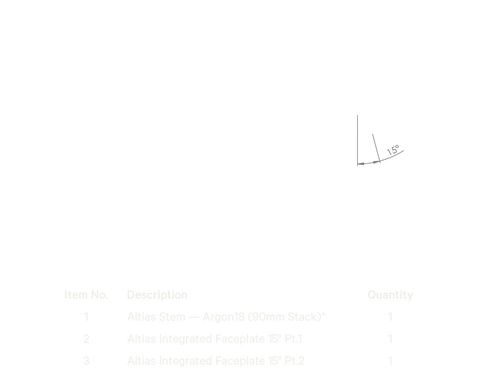 Velobike Altias Faceplate Assembly 15 degrees