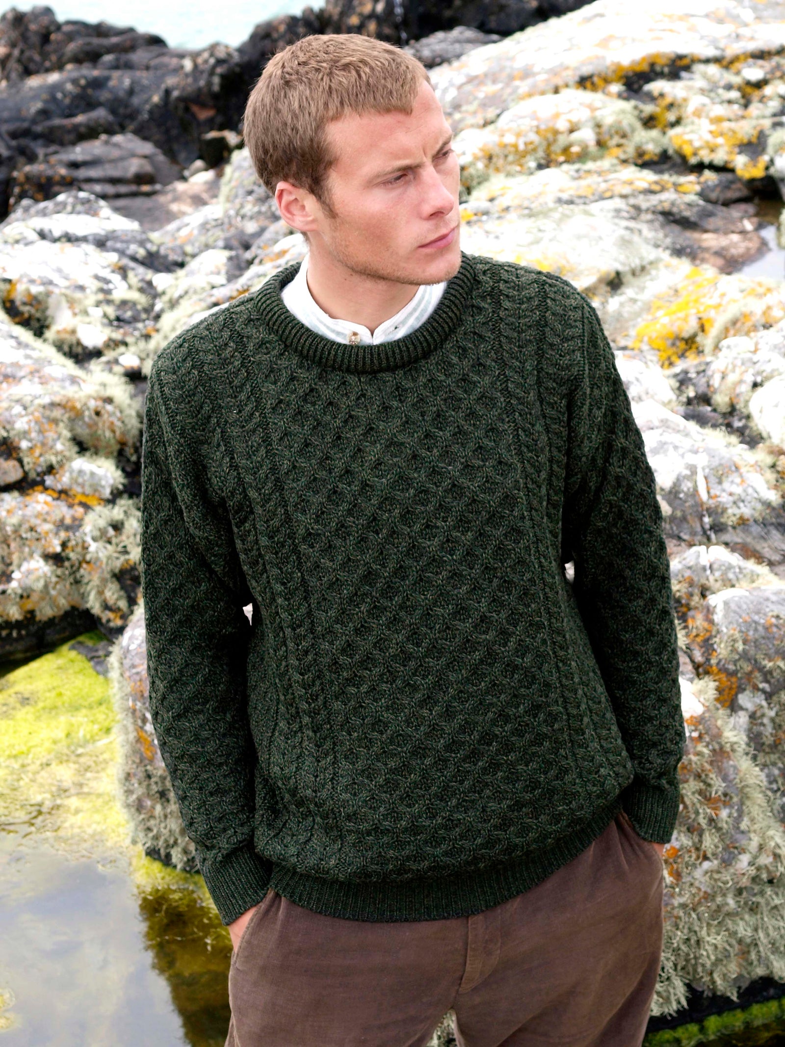 Supersoft 'Heart' Sweater with Turtleneck - Aran Islands Knitwear