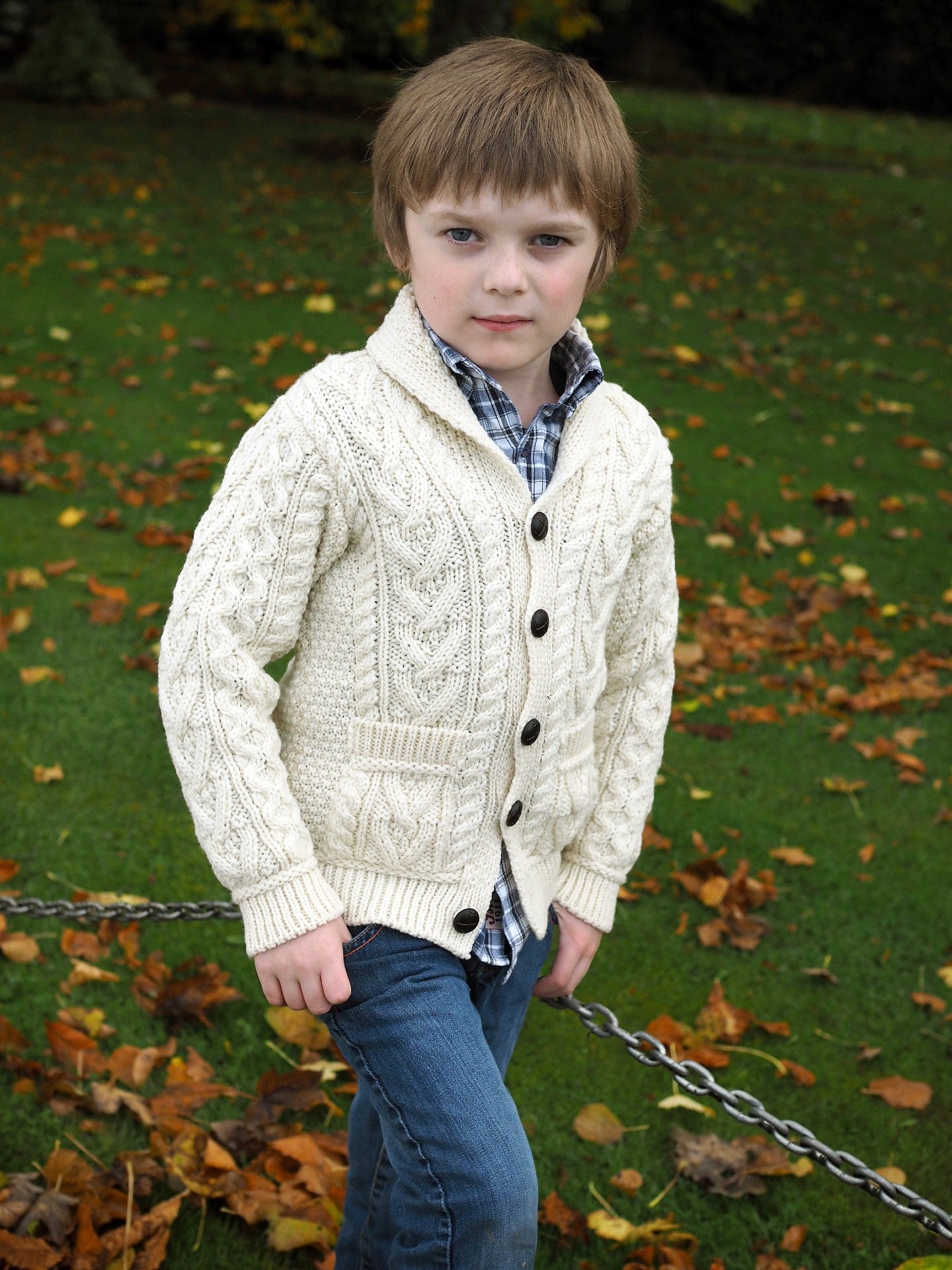 Super Soft Aran Hat & Scarf Set-Grey - Quills Woollen Market