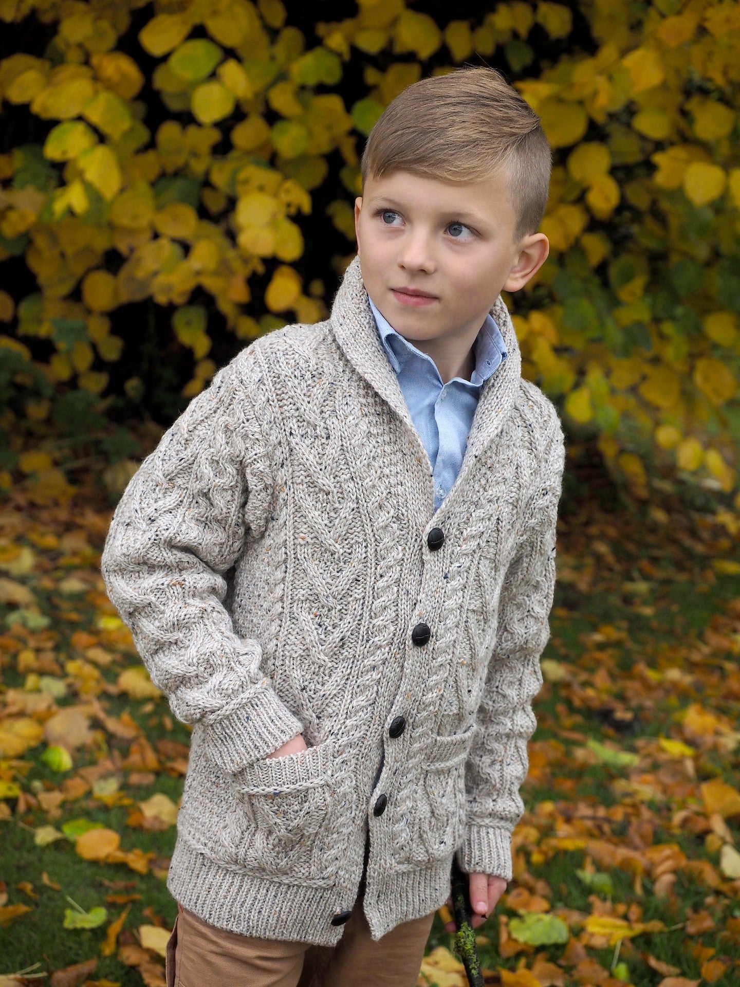 Kid's Heart Design Aran Sweater