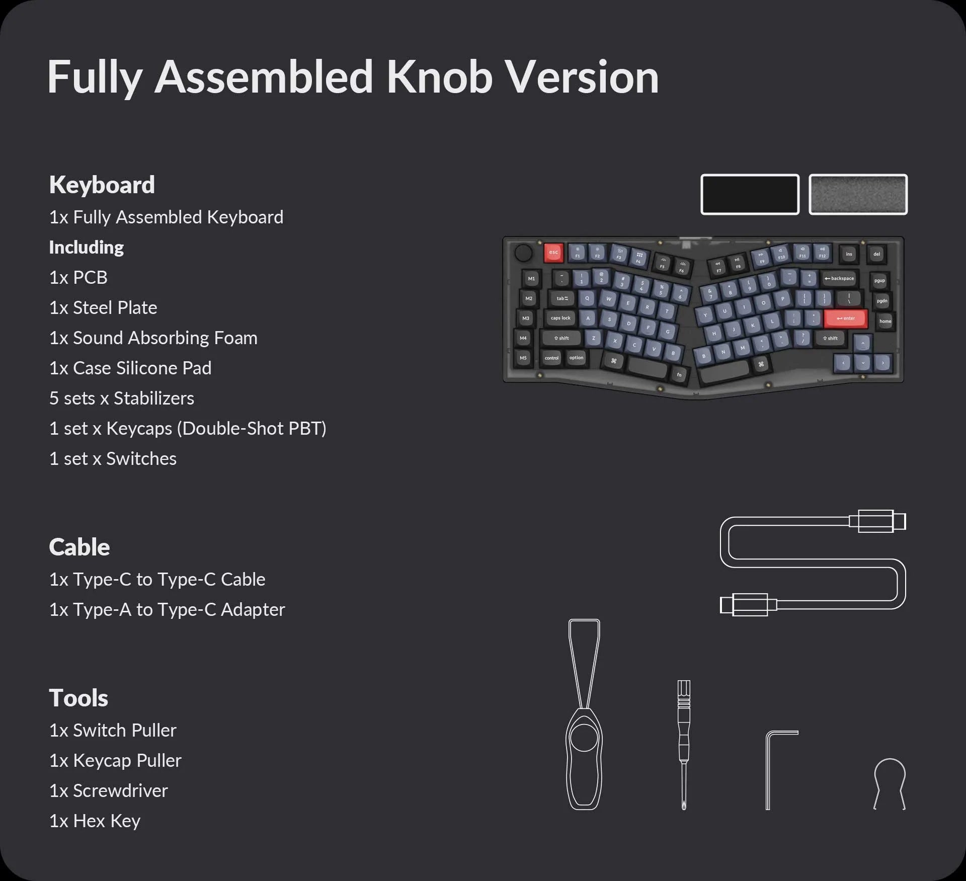 Keychron Q1 75% Custom Mechanical Keyboard Fully Assembled Version