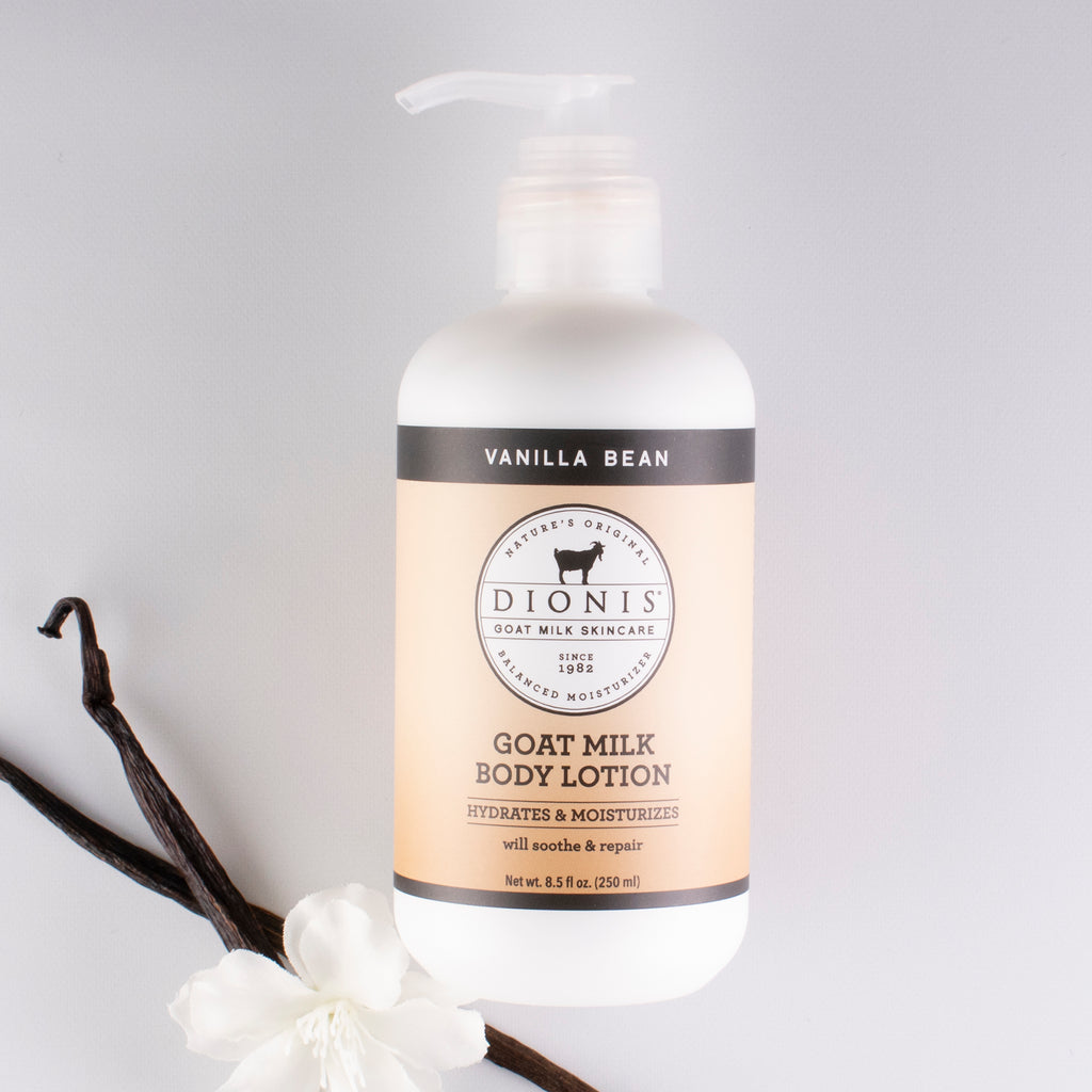 This goat milk body lotion is deeply moisturizing; it will hydrate dry •  Dionis Goat Milk Skincare