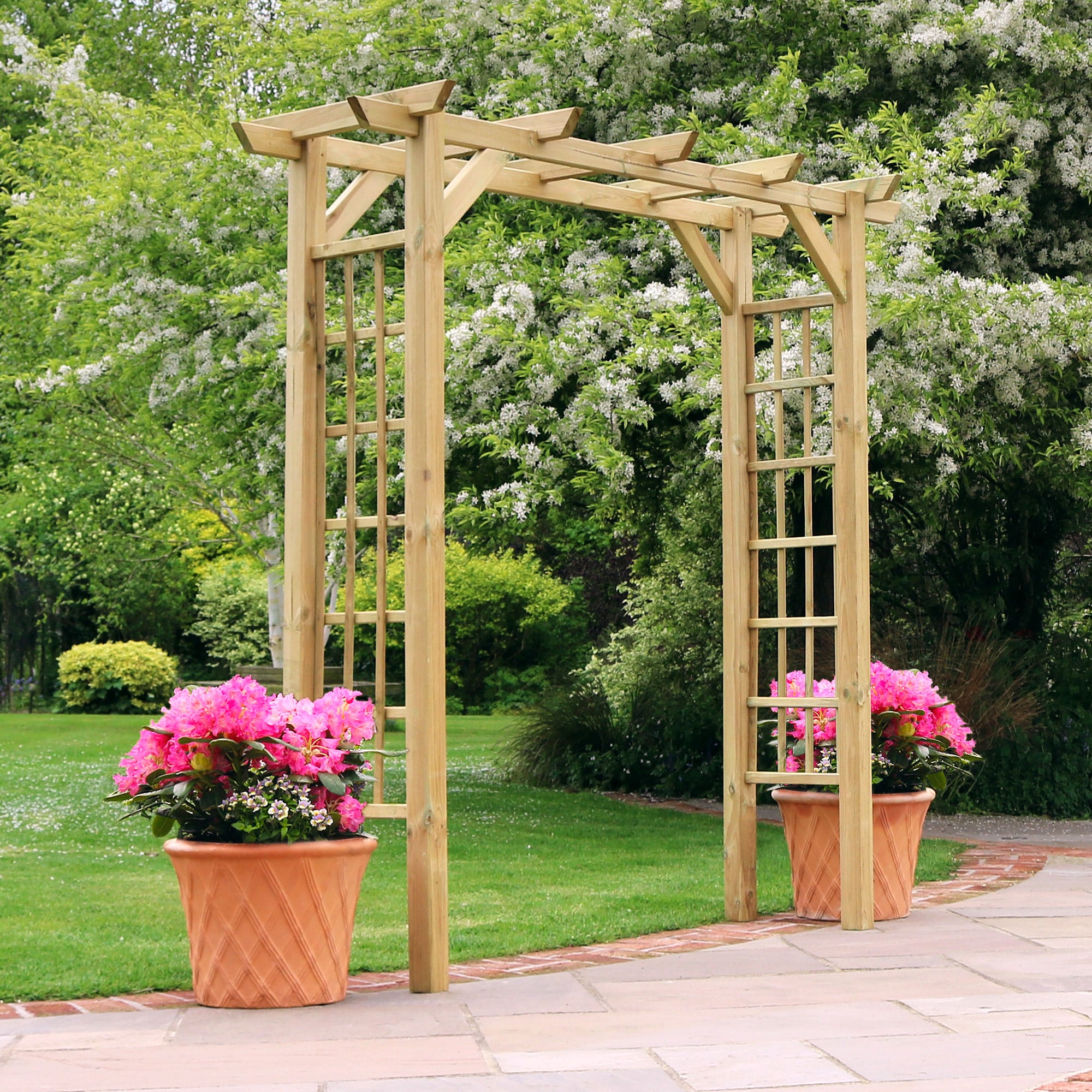 Daria Arch Outdoor Wooden Garden Arch Zest Outdoor Living ...