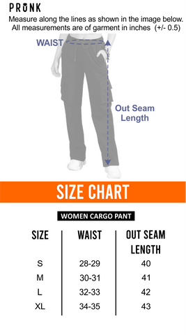 Off White Solid Cargo Pants For Womens