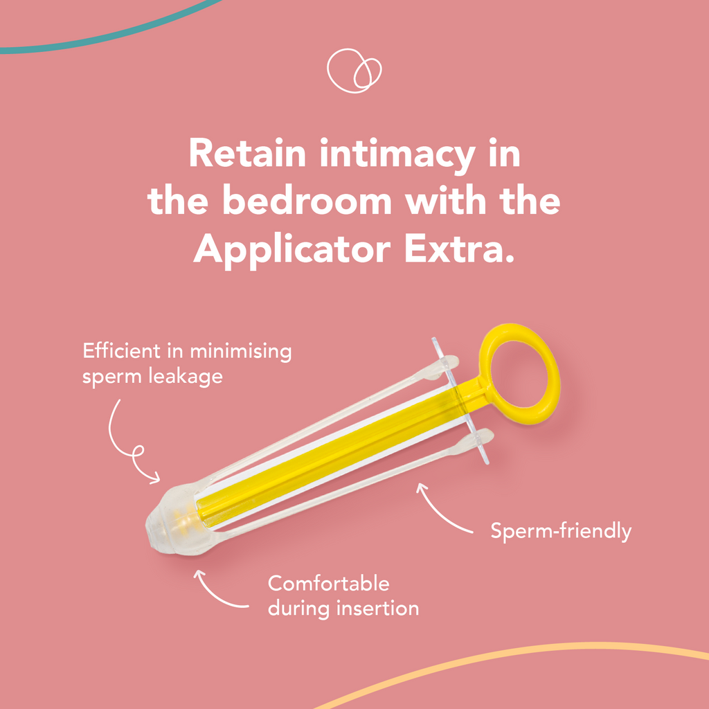 intimacy in bed with twoplus Applicator Extra sperm syringe