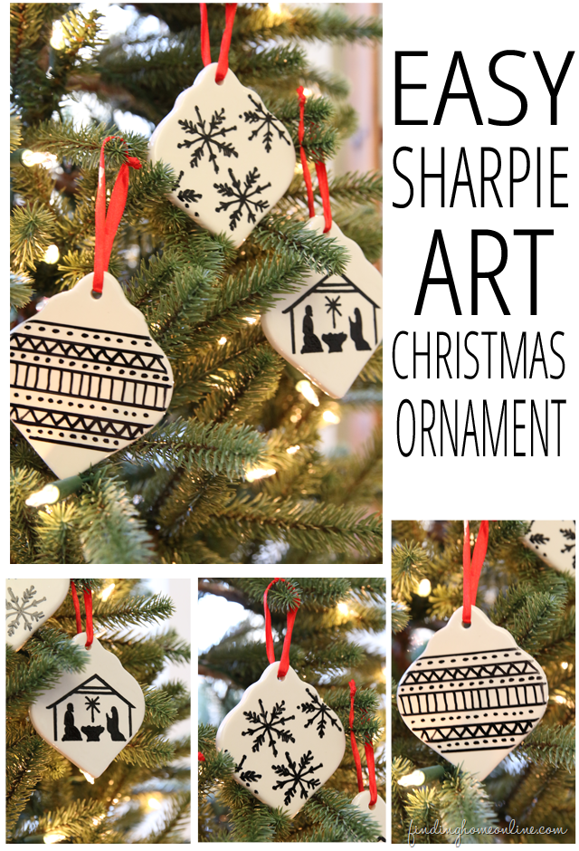 Easy Sharpie Art Christmas Ornament