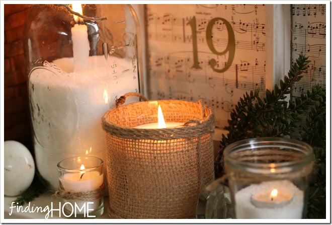 Finding Home Christmas Mantel Candle wm