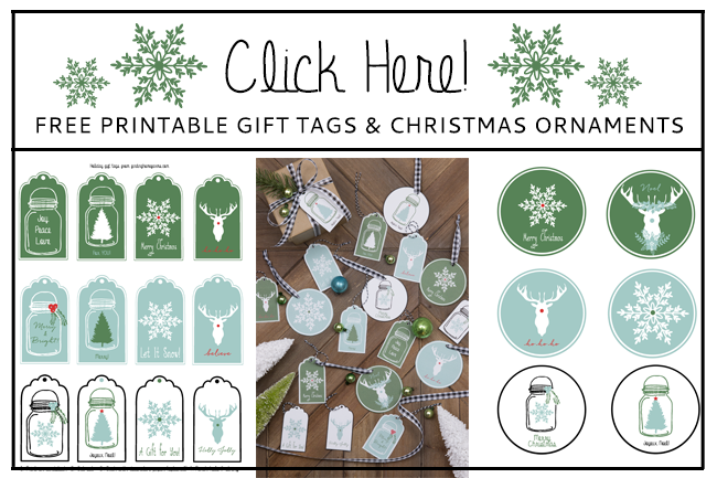 Free Printable Christmas Gift Tags for the Holidays - Aubree Originals