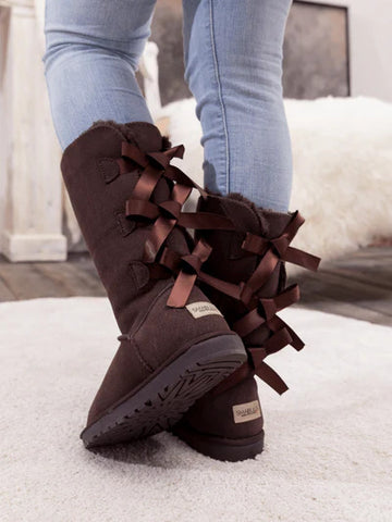 tall brown uGG boots.