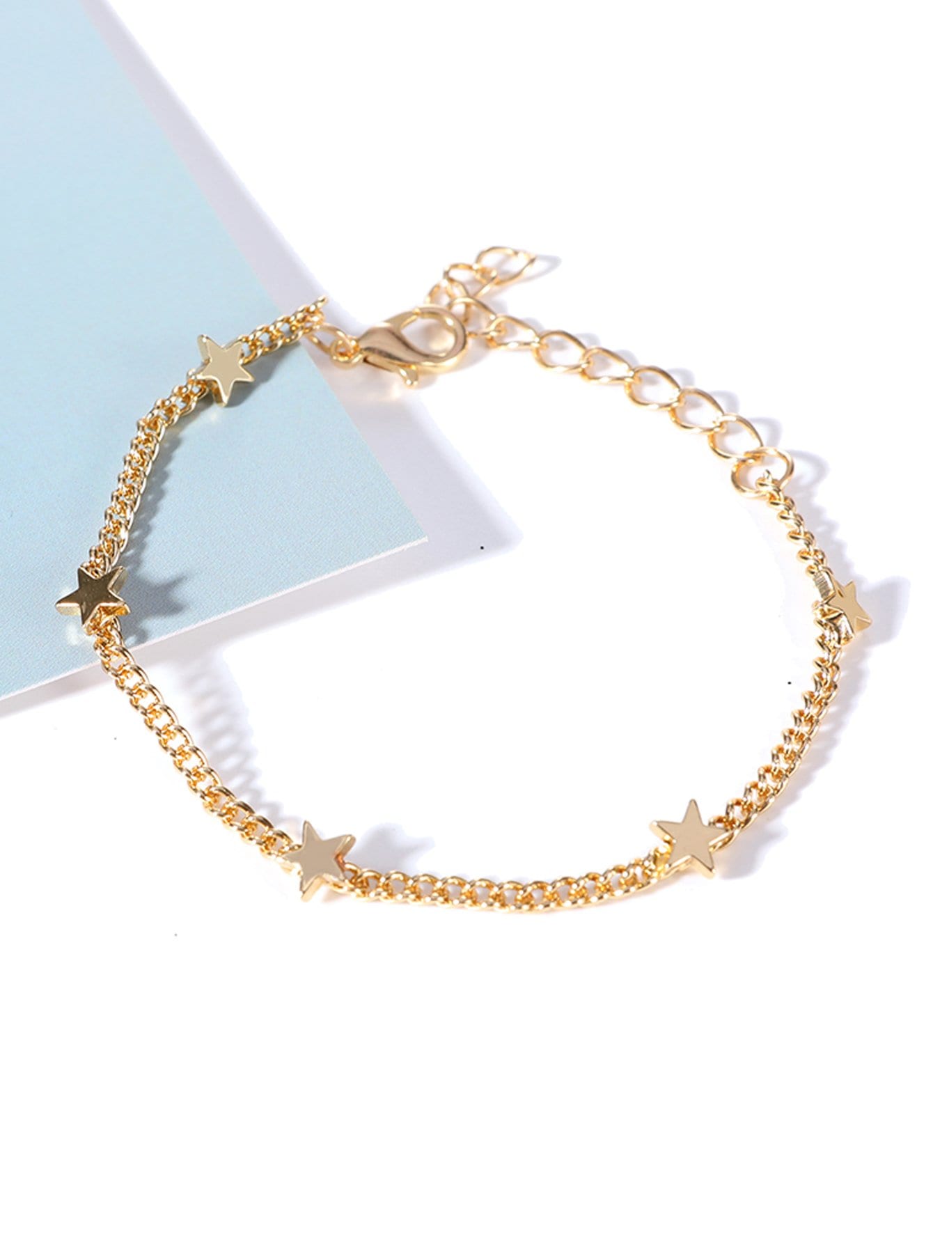 Star Charm Chain Bracelet 1pc for Women Girls Jewelry Fashion Ac