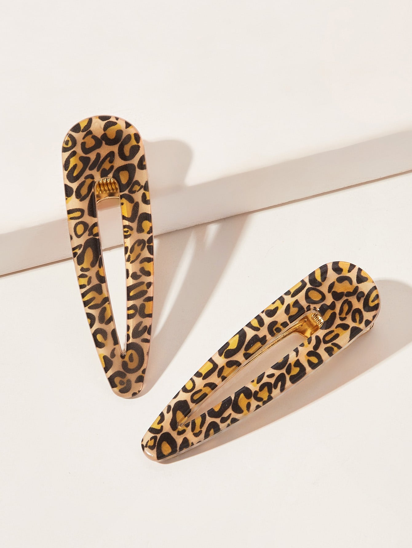 2pcs Leopard Print Hair Clip Barrettes for Women Fashion Styling Hair