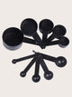 10pcs Plastic Measuring Spoons Cups Black Scoop Kitchen Measuring Tool - Ecart