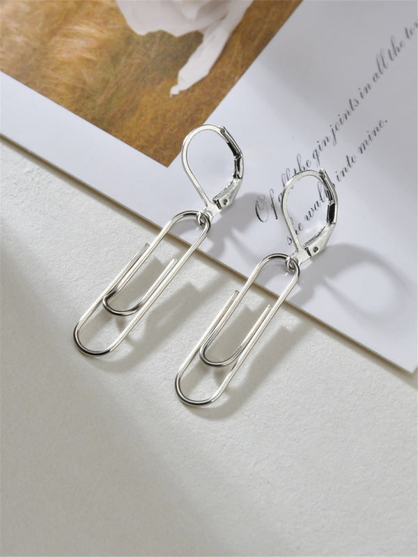 Safety Pin Design Drop Earrings Jewelry Fashion Dangle Earrings for Women Girls - Ecart