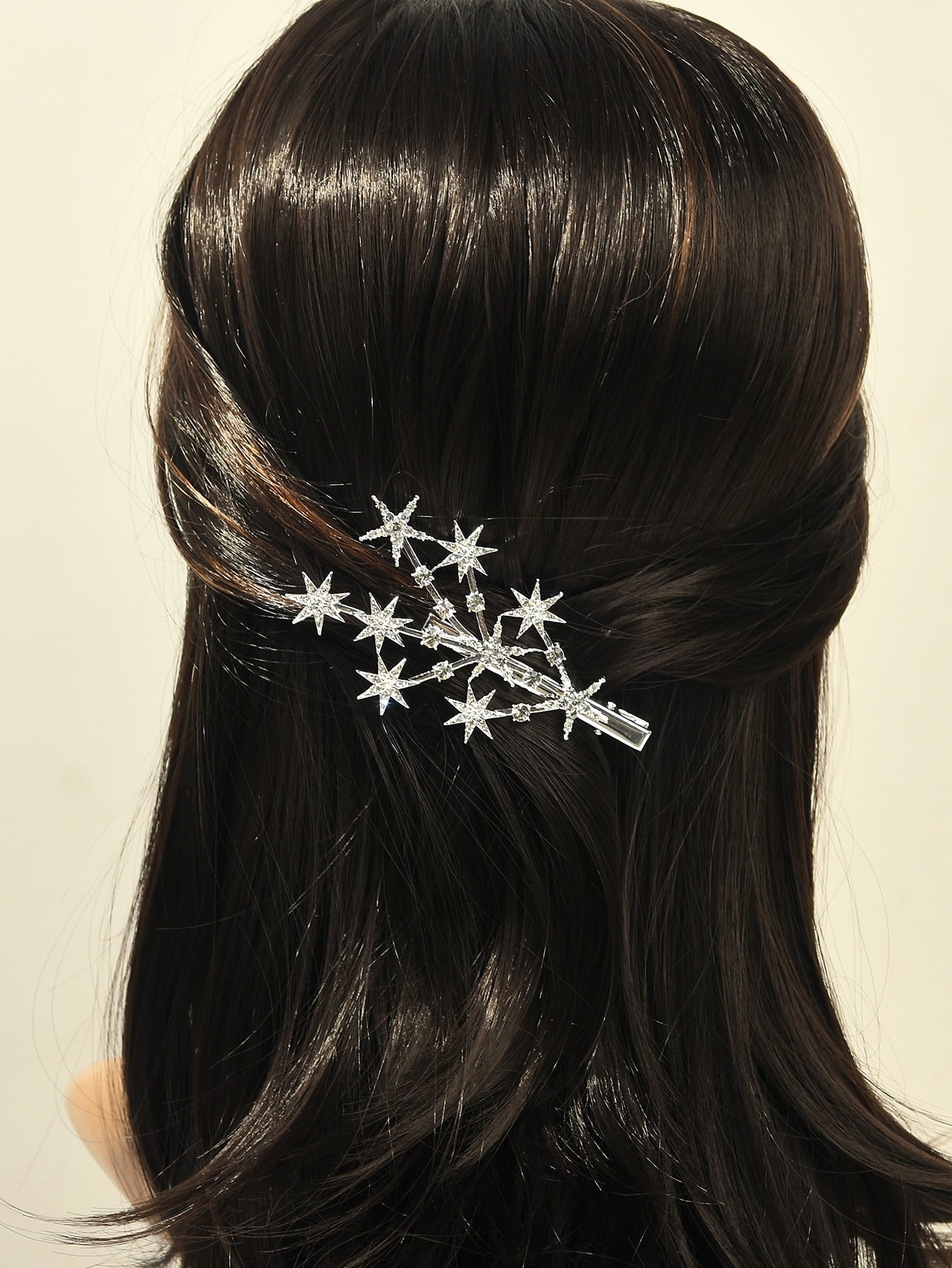 Rhinestone Starts Decor Hair Clip Barrettes for Women Fashion Styling Hair