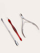 3pcs Manicure Tool Set Stainless Steel Nail Cuticle Pusher Set Gel Varnish