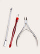 3pcs Manicure Tool Set Stainless Steel Nail Cuticle Pusher Set Gel Varnish - Ecart
