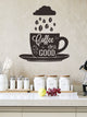 Coffee Cup Print Wall Sticker Wall Art Decor Wall Decals Murals Removable DIY - Ecart