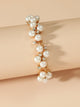 Faux Pearls Decor Bracelet for Women Girls Jewelry Fashion Accessories Accessory Gifts for Her - Ecart