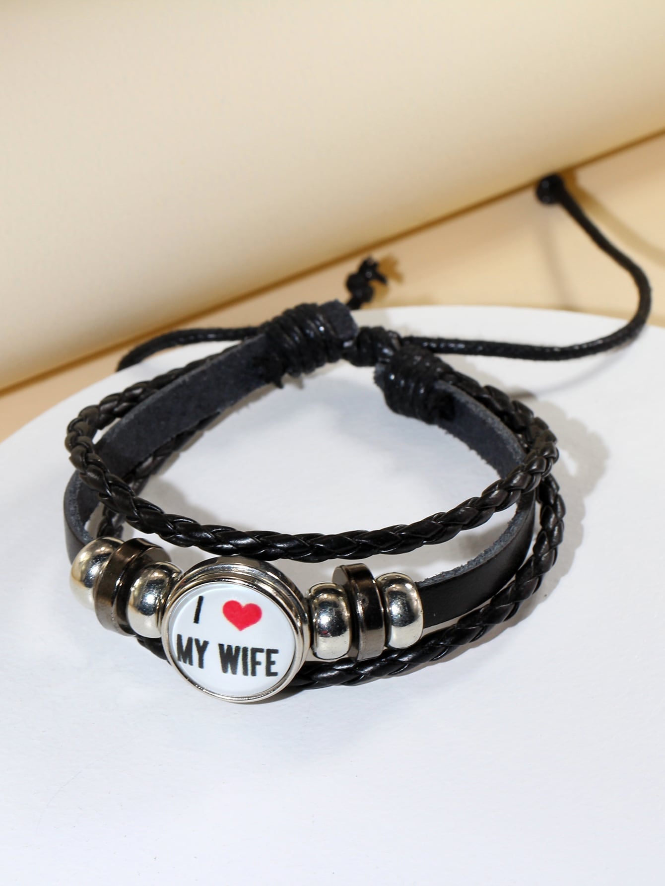 Men Layered Bracelet I Love My Wife Fashion Accessories for Men