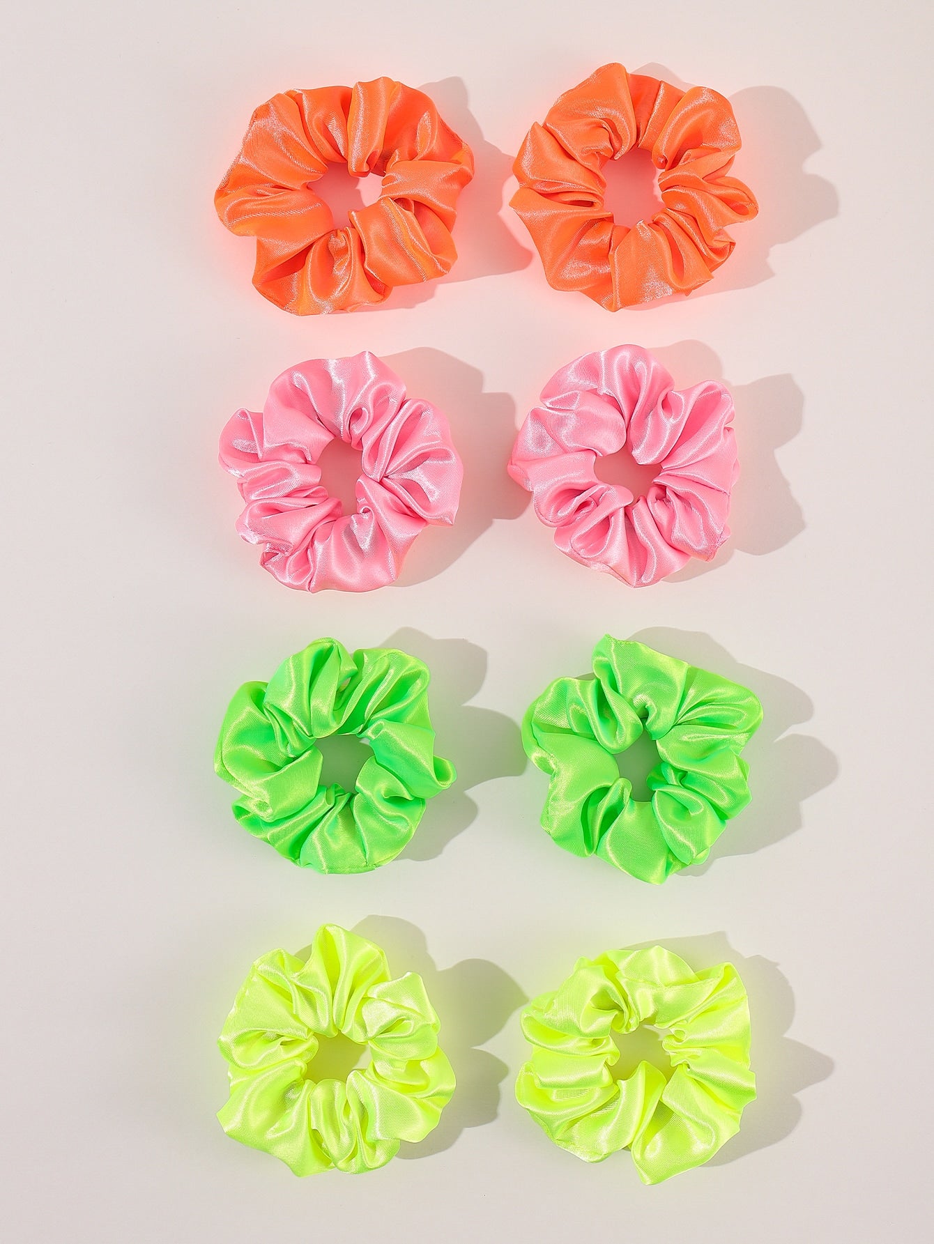 8pcs Colorful Scrunchies Ponytail Holder Hair Scrunchy Hair Styling Accessories