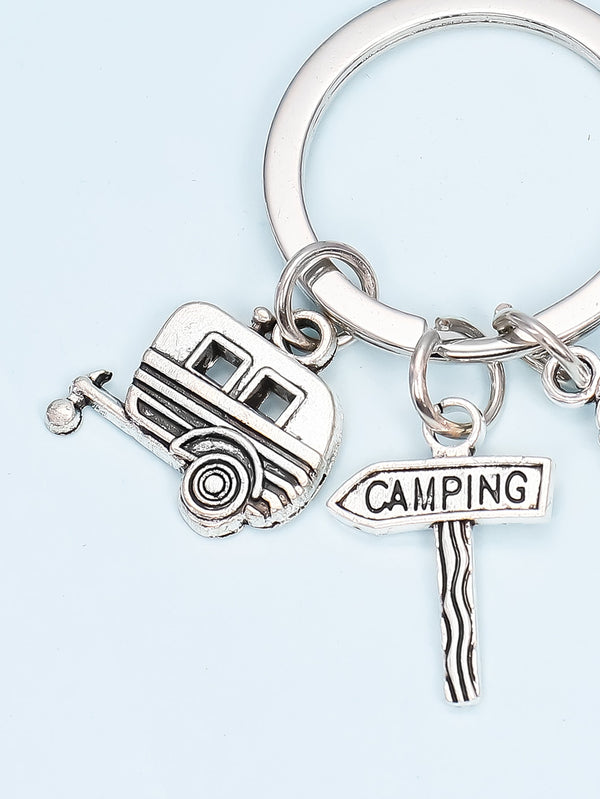 Kerosene Lamp Camping Charm Keychain for Purse HandBag Car Keys Decor Gifts - Ecart