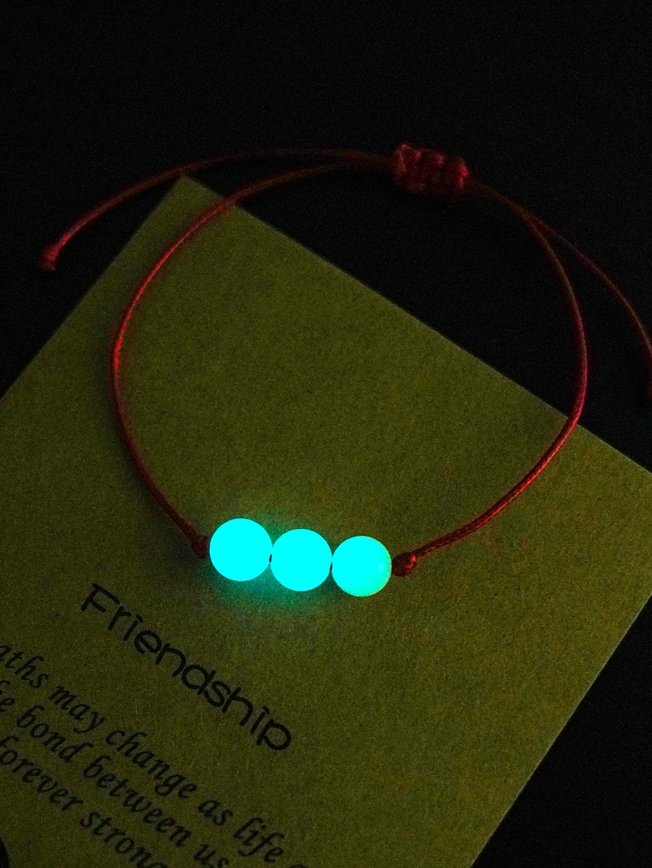 Glow In The Dark Bead Decor Bracelet for Women Girls Gifts for Her Jewelry Accessories Fashion Acces