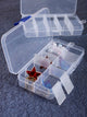 1pc Multi-grid Jewelry Storage Box Plastic Compartment Container, Bead Storage