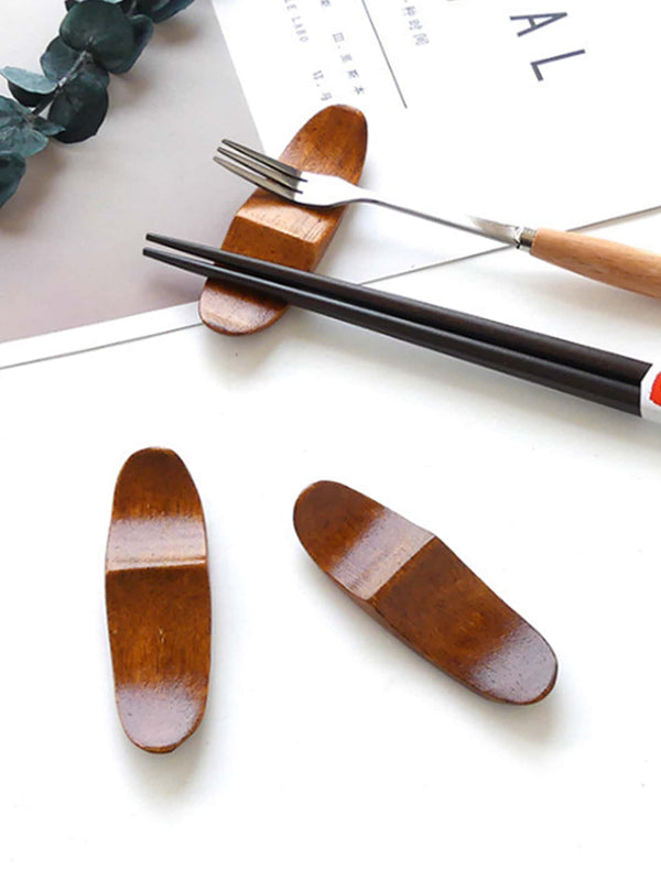 1pc Wooden Chopsticks Rest Chopsticks Holders Chinese Style Spoon/Fork/Knife - Ecart