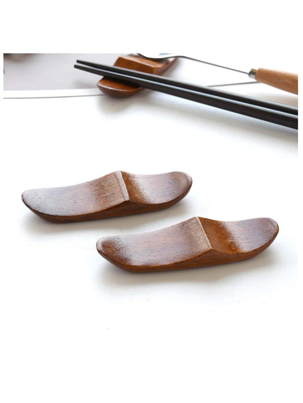 1pc Wooden Chopsticks Rest Chopsticks Holders Chinese Style Spoon/Fork/Knife - Ecart