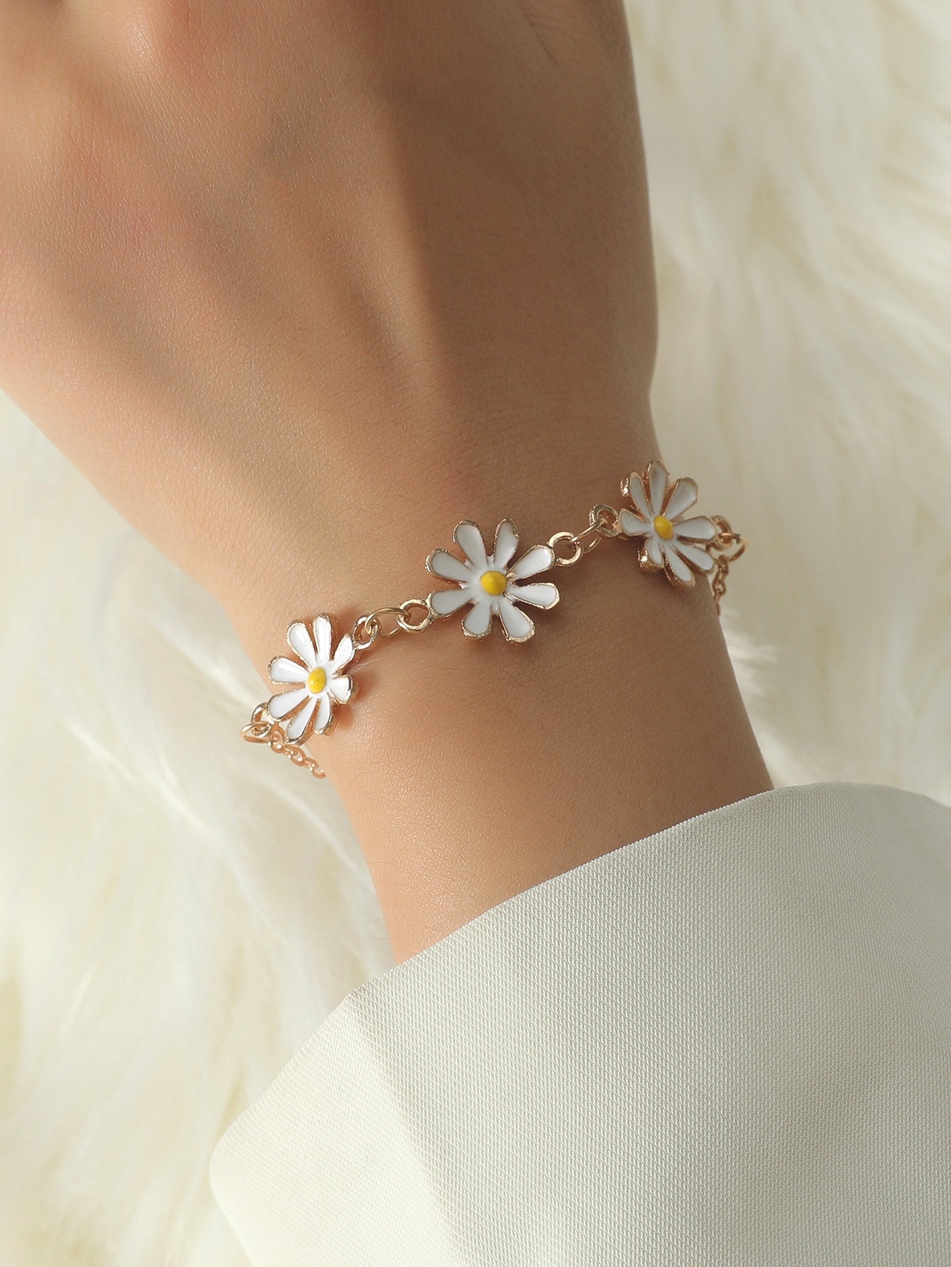 Flowers Decor Bracelet for Women Girls Gifts for Her Jewelry Accessories Fashion Accessory