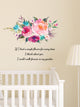 Flower & Slogan Graphic Wall Sticker Decal Removable Flowers Peel and Stick - Ecart