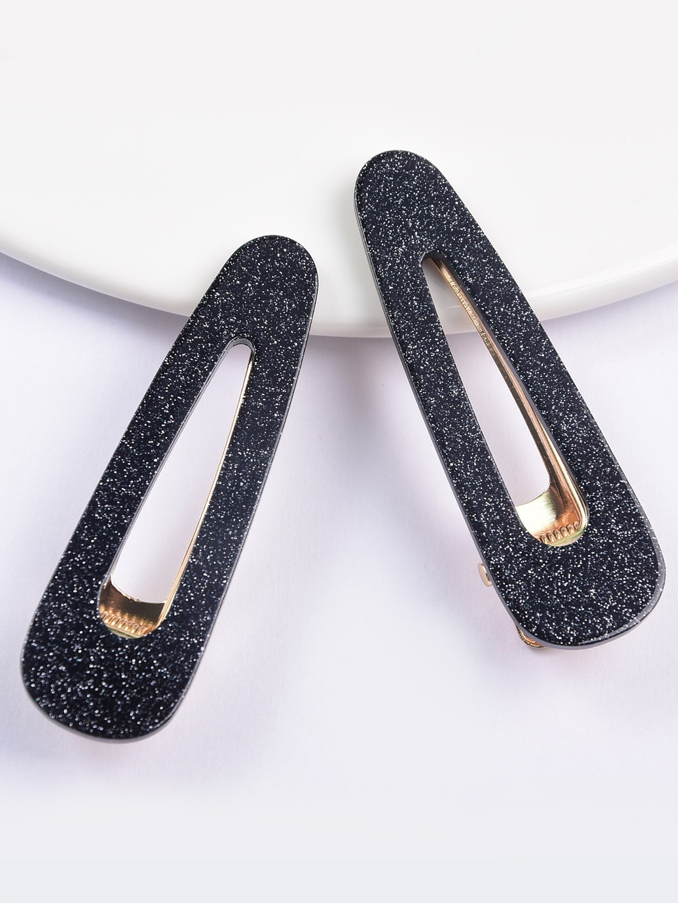 2pcs Glitter Hair Clip Barrettes for Women Fashion Styling Hair Accessories