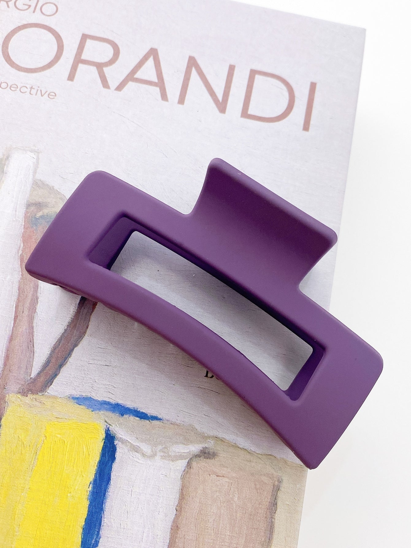 Purple Geometric Hair Claw Hair Clamps Claw Clips Decorative Hair Accessory for