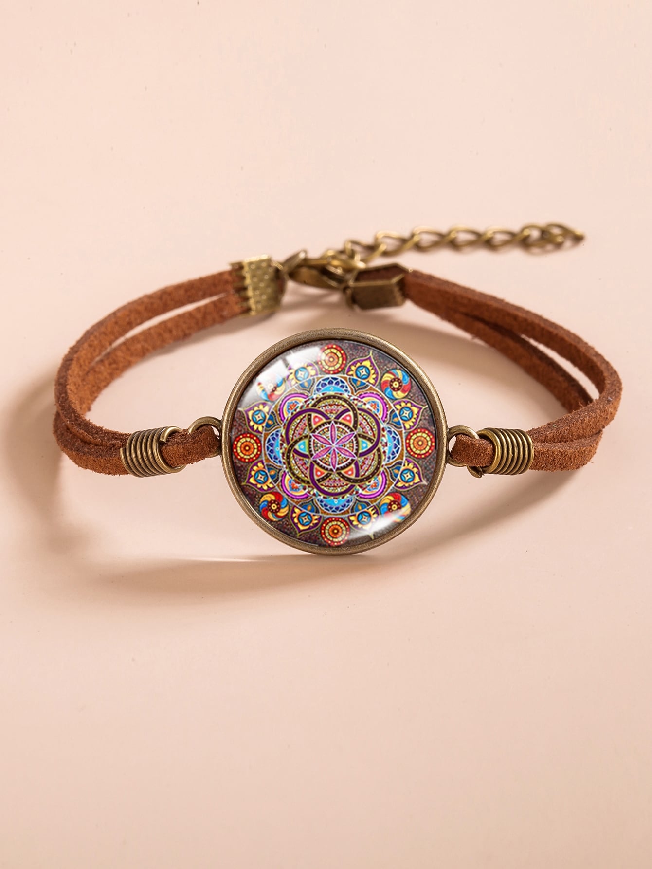 Madala Flower Pattern Bracelet for Women Jewelry Gifts for Her Fashion Accessories