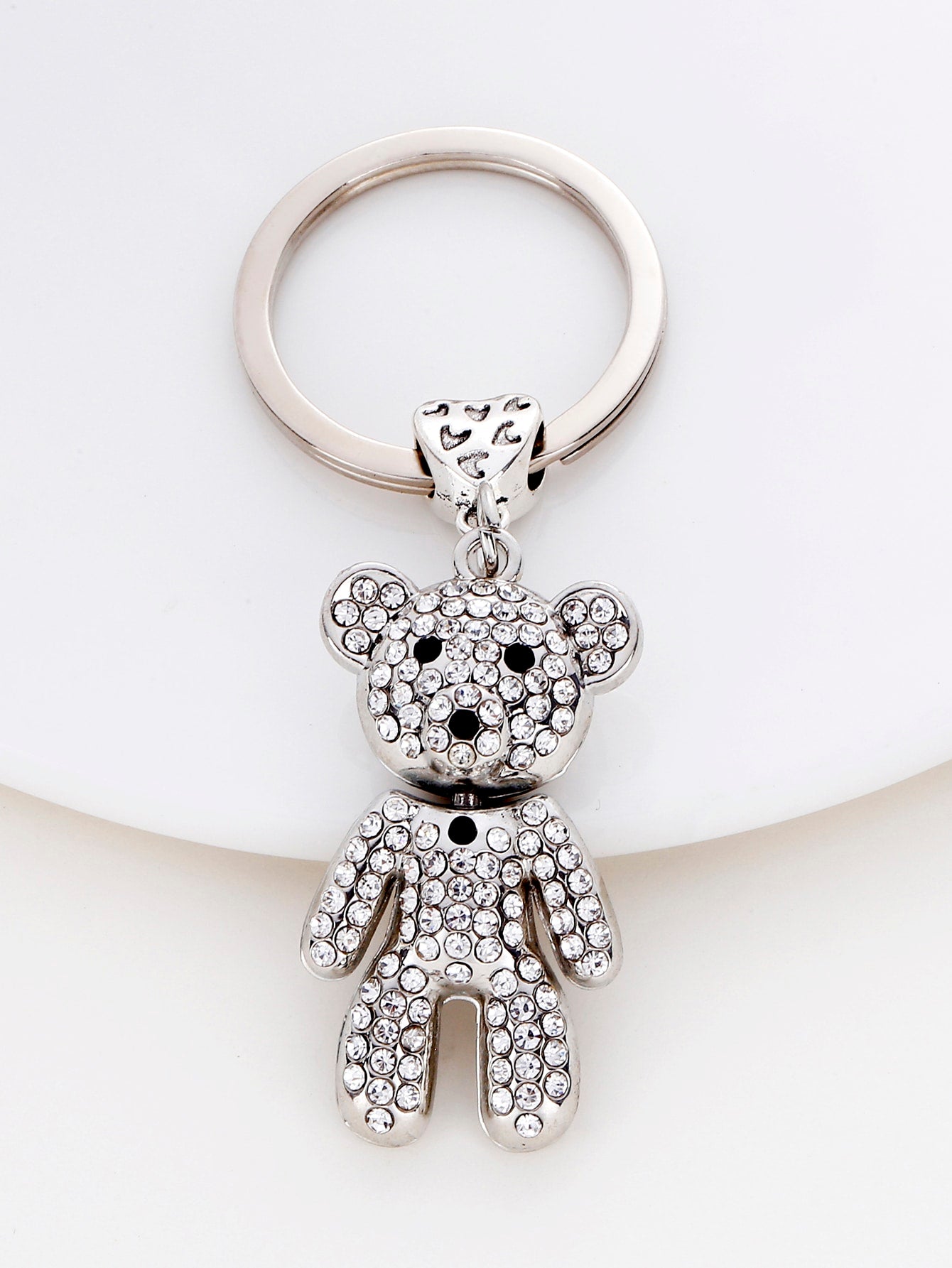 New Rhinestone Bear Charm Keychain Accessories Pendant Bag Charm Key Ring Decor